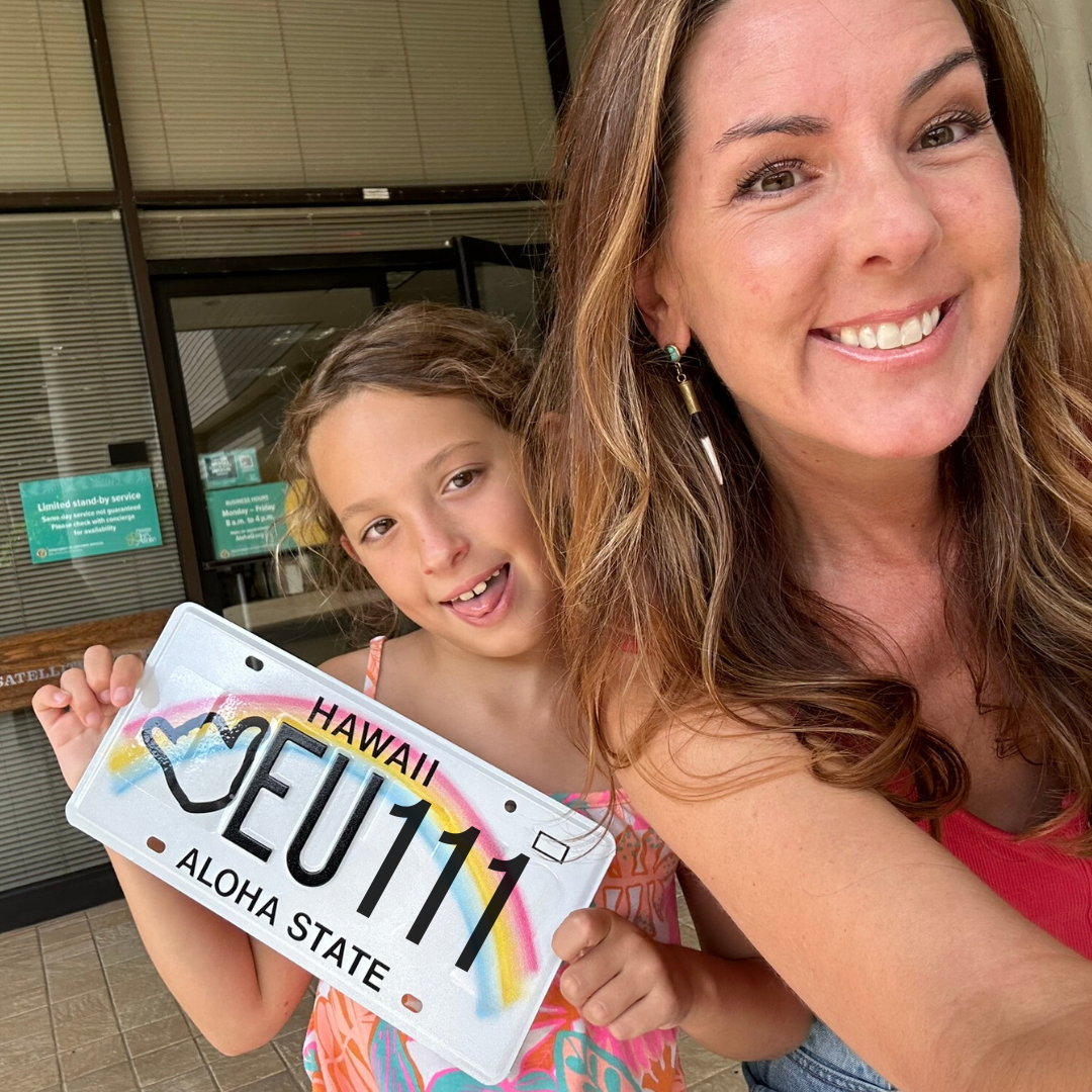 ID8 Board Member Christian Whitney and daughter get Shaka Plate