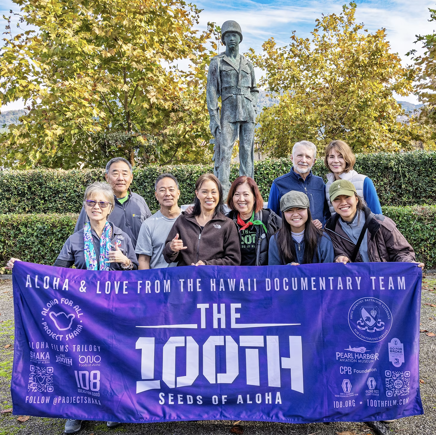 100th Bn Descendants visit WWII sites