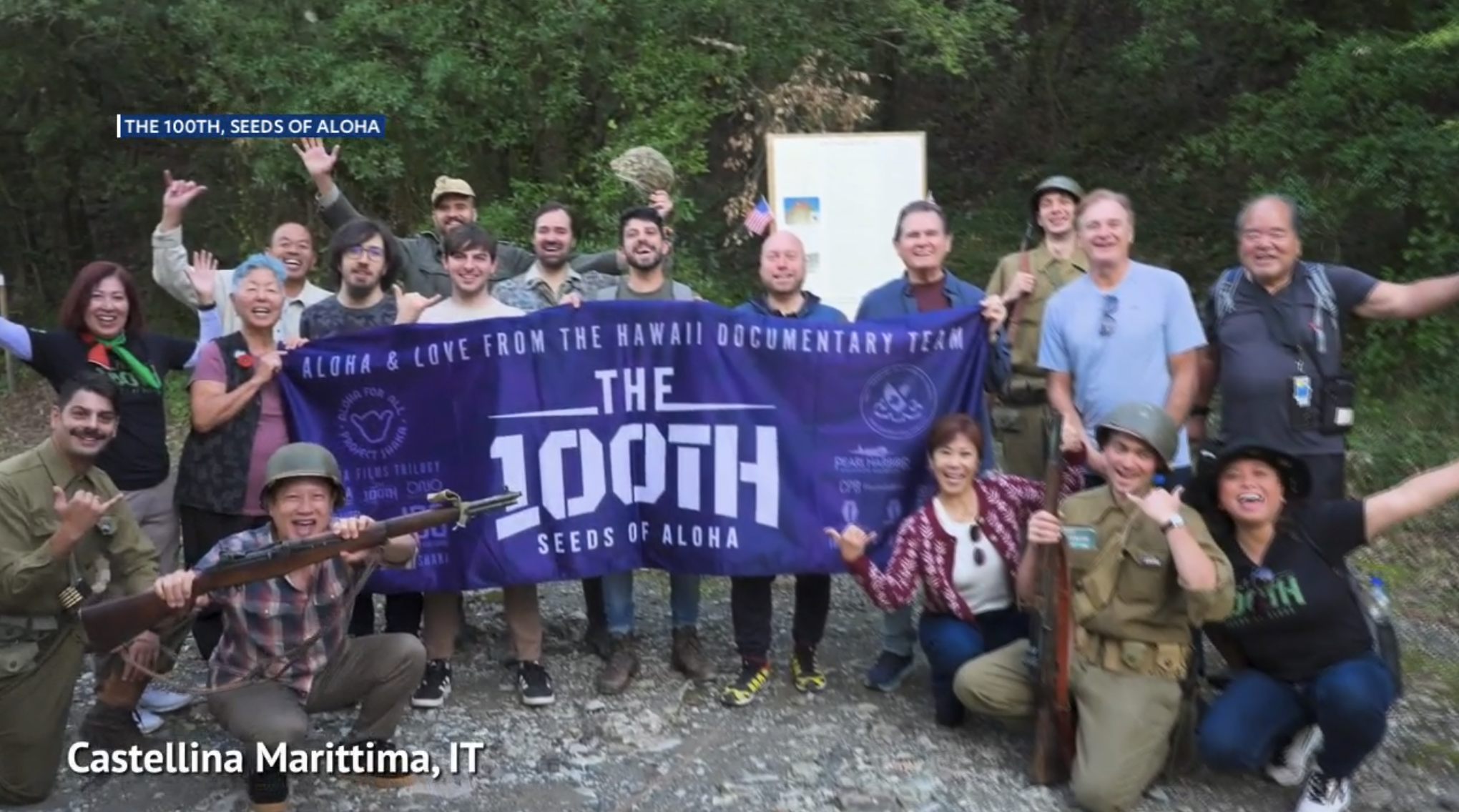 THE 100TH Film Crew at Hill 140, "Little Cassino" Italy.