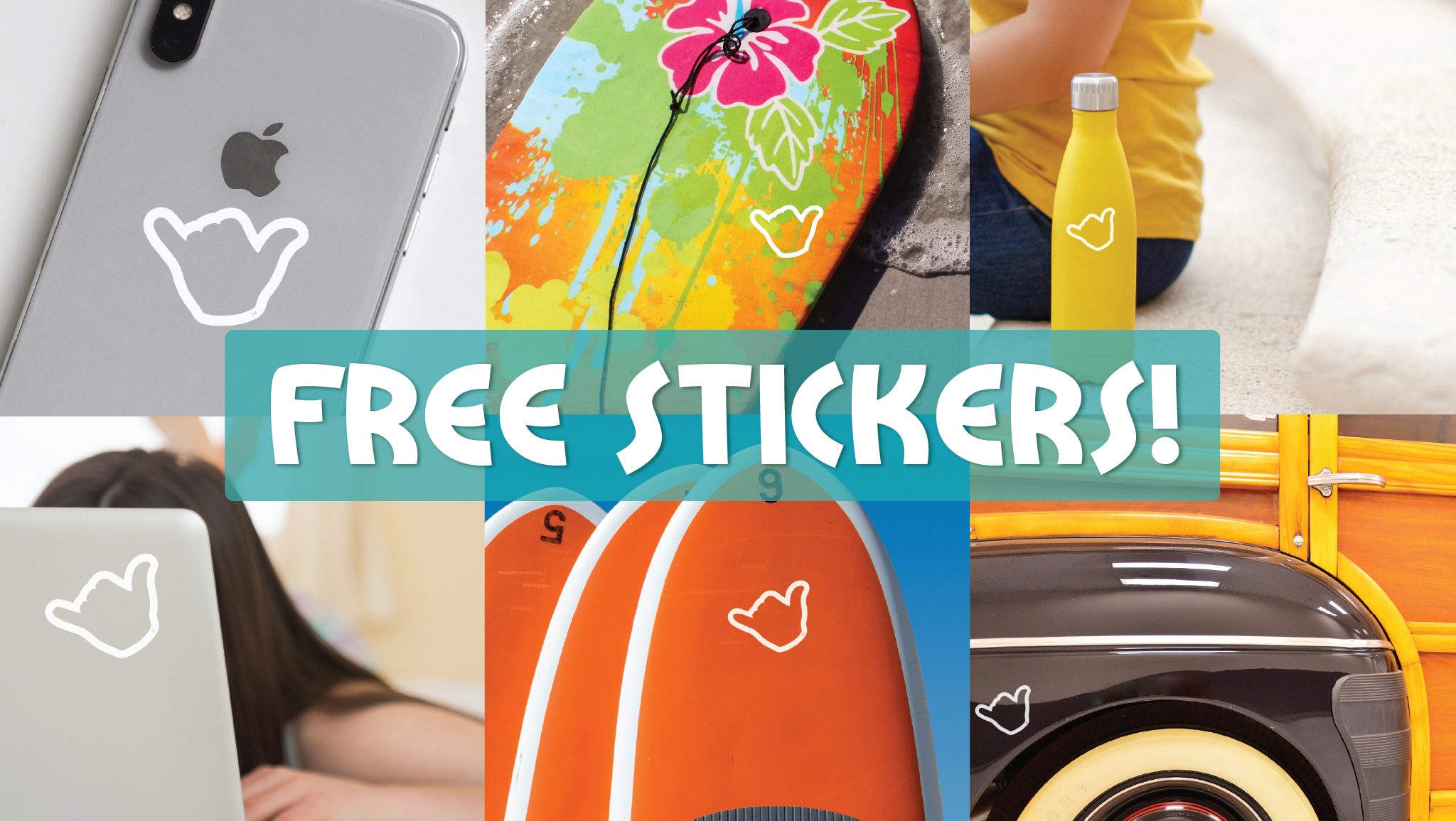 Global Aloha Shaka Stickers